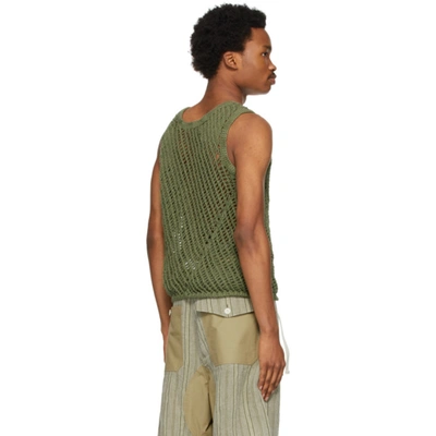 Shop Nicholas Daley Green Knit Garment-dyed Vest
