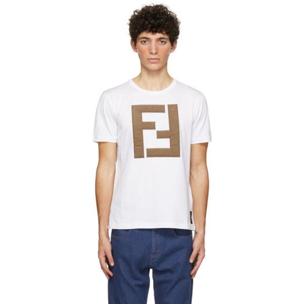 Fendi Maxi Ff Logo Cotton Jersey T 