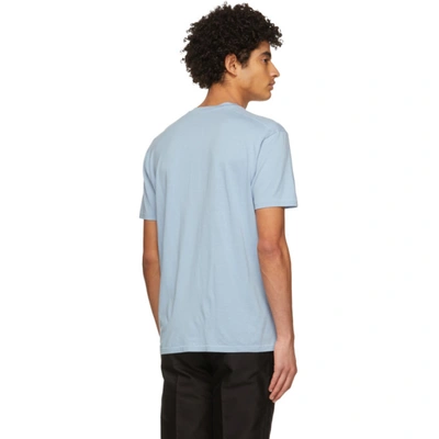 Shop Tom Ford Blue Lyocell Jersey T-shirt In T03 Sky