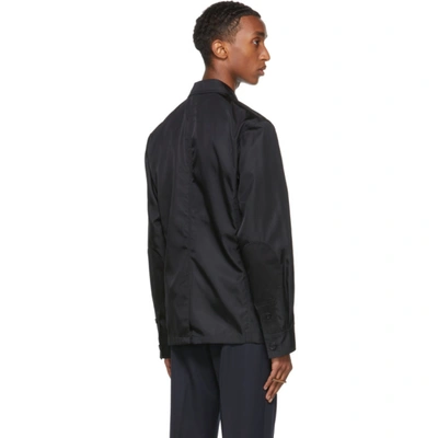 Shop Versace Black Nylon Blazer In 1b000 Black