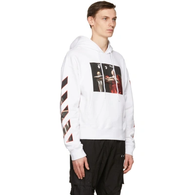 Shop Off-white White Caravaggio Painting Hoodie In White Red