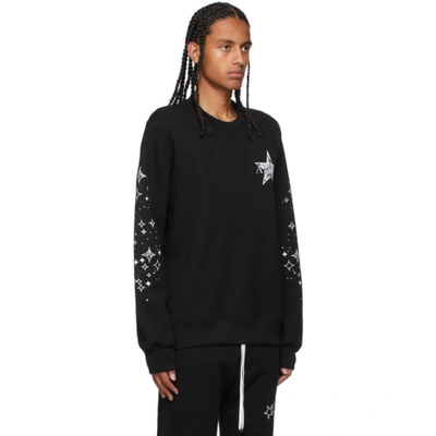 Shop Amiri Black Paisley Star Sweatshirt