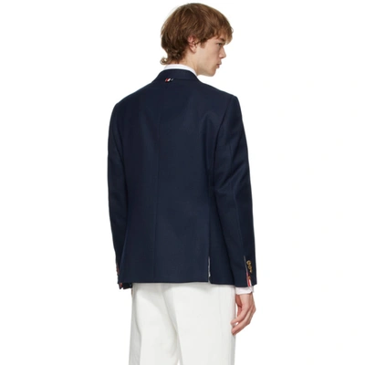 Shop Thom Browne Navy Classic Sport Coat Blazer In 415 Navy