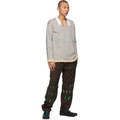 Norman Armour Jersey Top Bone Beige Pale Pink Cream In Grey