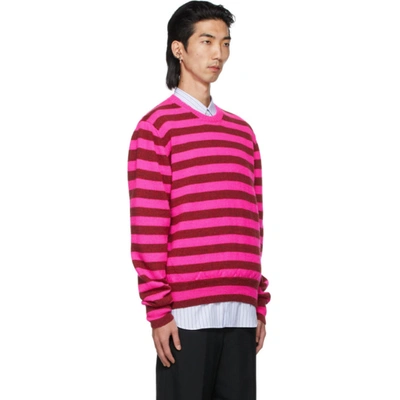 Shop Molly Goddard Ssense Exclusive Pink & Red Flavin Stripe Sweater In Pink/red