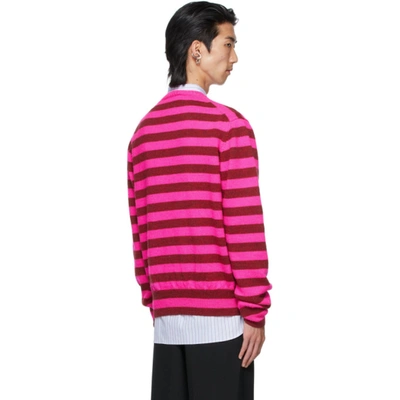 Shop Molly Goddard Ssense Exclusive Pink & Red Flavin Stripe Sweater In Pink/red