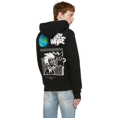 Shop Off-white Black 'take Care' Hoodie In Black White