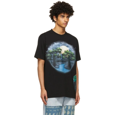 Shop Loewe Black Paula's Ibiza Airbrush Print T-shirt In 1489 Black/