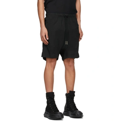 Shop Boris Bidjan Saberi Black Double Object-dyed Shorts