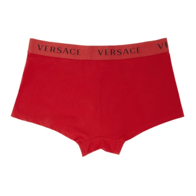 VERSACE UNDERWEAR 两件装红色 TRUNK 徽标平角内裤
