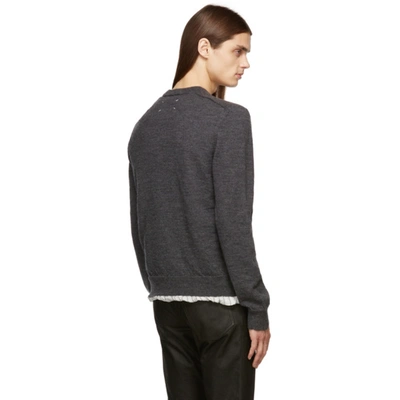 Shop Maison Margiela Grey Anonymity Of The Lining Sweater In 860 Dark Grey