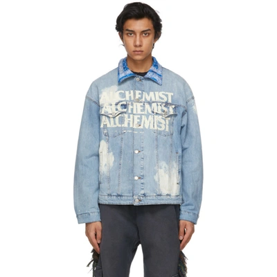 Shop Alchemist Blue Denim Bayside Rocky Jacket In 80 Blue Denim