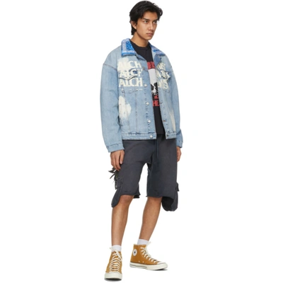 Shop Alchemist Blue Denim Bayside Rocky Jacket In 80 Blue Denim