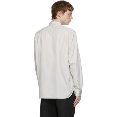 Shop Comme Des Garçons Homme Deux Grey Broadcloth Shirt In 2 Lt Grey