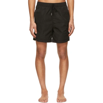 Shop Moncler Black Nylon Boxer Mare Swim Shorts In 999 Black