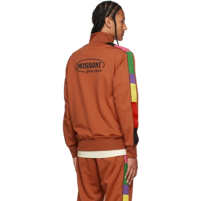 Shop Palm Angels Orange Missoni Edition Track Jacket In Brick Red