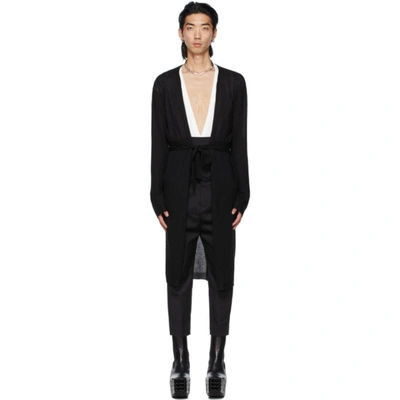 Shop Rick Owens Black Sascha Cardigan In 09 Black