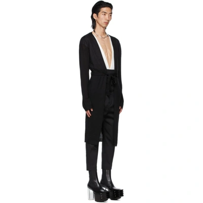 Shop Rick Owens Black Sascha Cardigan In 09 Black