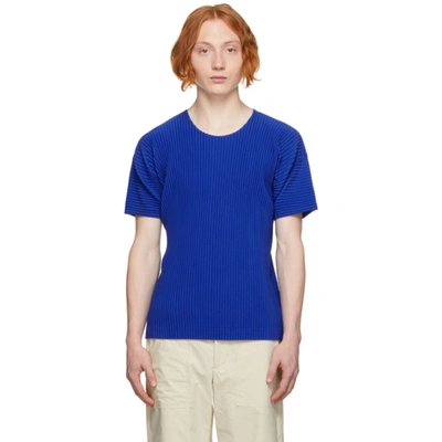 Shop Issey Miyake Blue Monthly Color July T-shirt In 71-marin Blue