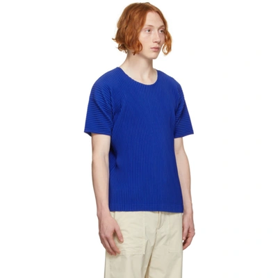 Shop Issey Miyake Blue Monthly Color July T-shirt In 71-marin Blue