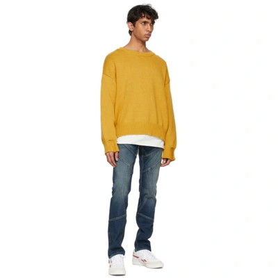 Shop Rhude Yellow Lounge Sweater