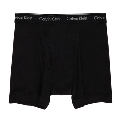 Shop Calvin Klein Underwear Three-pack Black Classic Fit Boxer Briefs In 001 Black