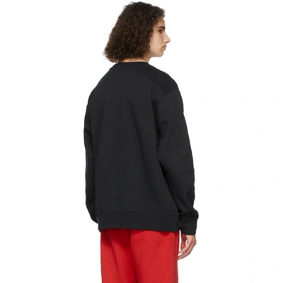 Shop Nike Black & Red Sportswear Club Sweatshirt In Blk/uni Red