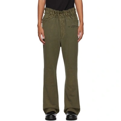Shop Bed J.w. Ford Khaki Relaxed Lounge Pants In Olive