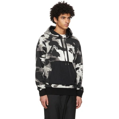 Shop Dolce & Gabbana Black Camouflage-print Patch Hoodie In Hh2qf Camouflage 01