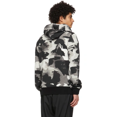 Shop Dolce & Gabbana Black Camouflage-print Patch Hoodie In Hh2qf Camouflage 01