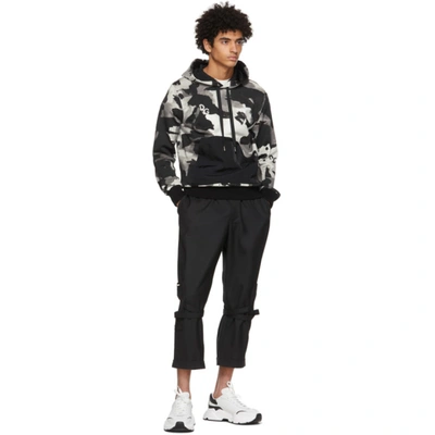 Shop Dolce & Gabbana Black Camouflage-print Patch Hoodie In Hh2qf Camouflage 01