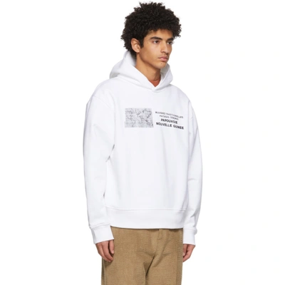 Shop Acne Studios White Dizonord Edition 'musiques Traditionelles' Hoodie In Optic White