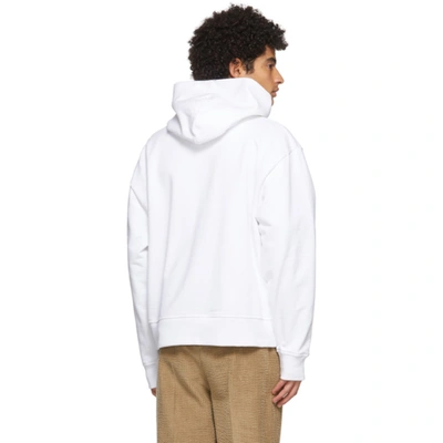 Shop Acne Studios White Dizonord Edition 'musiques Traditionelles' Hoodie In Optic White