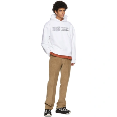 Shop Acne Studios White Dizonord Edition 'musiques Traditionelles' Hoodie In Optic White