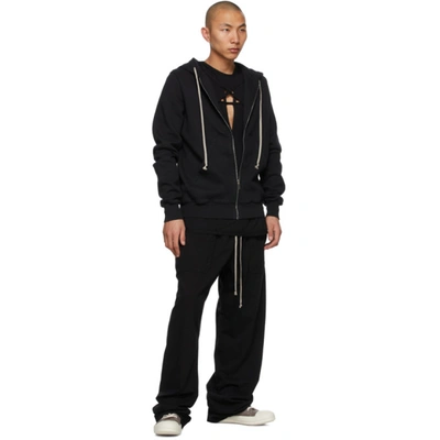 Shop Rick Owens Drkshdw Black Jason S Zip-up Hoodie In 09 Black