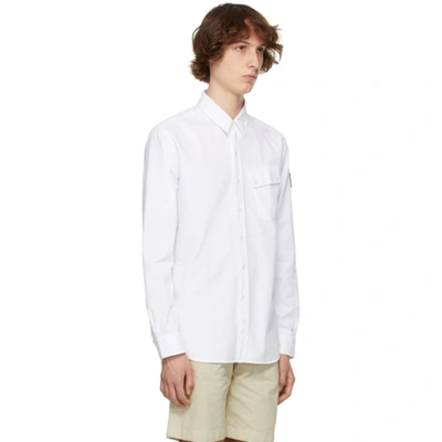 Shop Belstaff White Twill Pitch Shirt In 10000 White