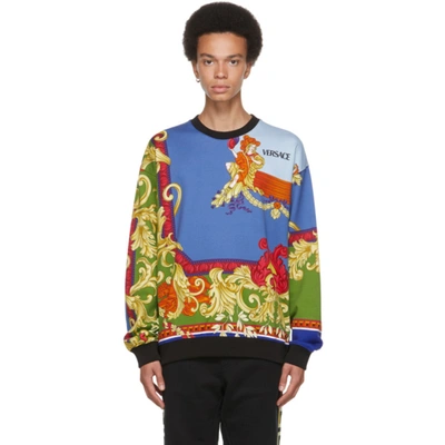 Shop Versace Multicolor Medusa Renaissance Sweatshirt In 5u020 Mutli
