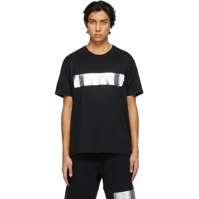 Shop Givenchy Black Logo Latex Band T-shirt In 001 Black