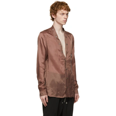 Rick Owens Larry Shirt In Bordeaux Viscose In 23 Throat | ModeSens