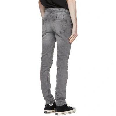 KSUBI 灰色 CHITCH 做旧牛仔裤