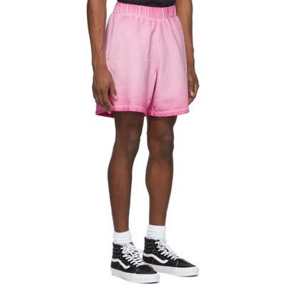 Shop Opening Ceremony Pink Rose Crest Sweat Shorts In Mauve