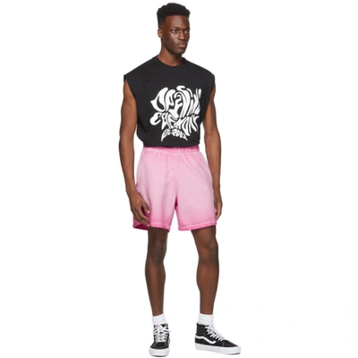 Shop Opening Ceremony Pink Rose Crest Sweat Shorts In Mauve