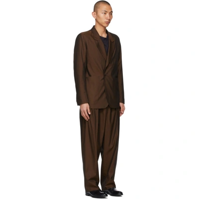 Shop Ermenegildo Zegna Brown Cotton Suit In 906n01 Dkbr