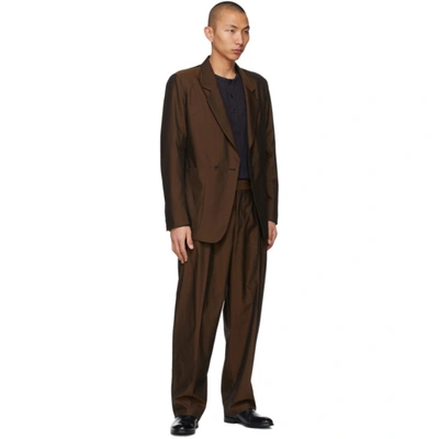 Shop Ermenegildo Zegna Brown Cotton Suit In 906n01 Dkbr