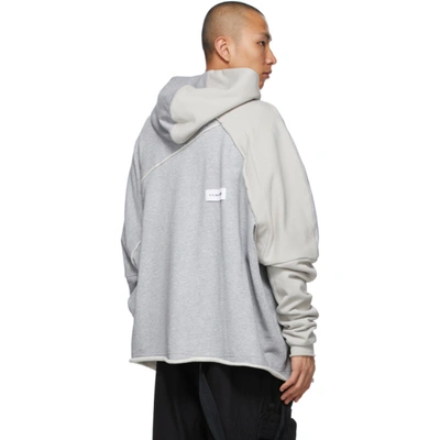 Shop A. A. Spectrum Gery Collage Hoodie In Gray