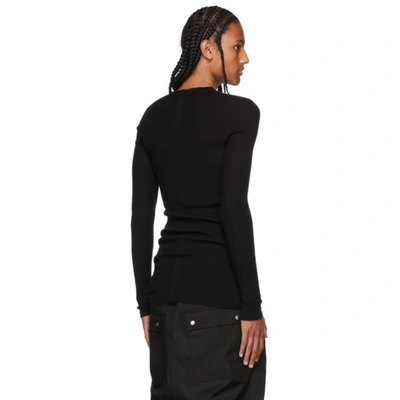 Shop Rick Owens Black Cashmere Ribbed Sweater In 09 Black