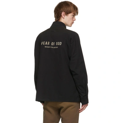 Shop Fear Of God Black Souvenir Jacket In Vintage Blk