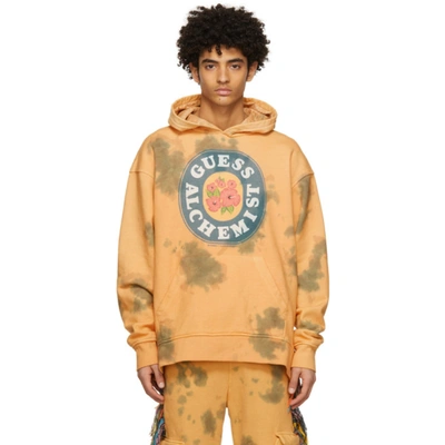 Shop Alchemist Orange Guess Edition Slither Hoodie In Silver Fern Tie-dye