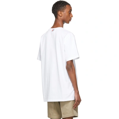 Shop Thom Browne White Relaxed-fit Side Slit T-shirt In 100 White