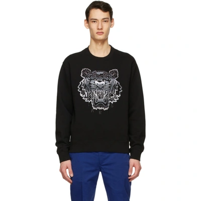 Kenzo Gradient Tiger Classic Crewneck Sweatshirt In Black | ModeSens